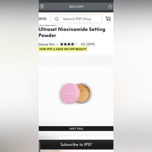 TOYFACTORY Ultraset Niacinamide Setting Powder TAN NEW